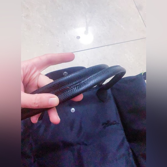 Longchamp large tote bag black color universal style versatile shoulder Purse - Picture 13 of 15